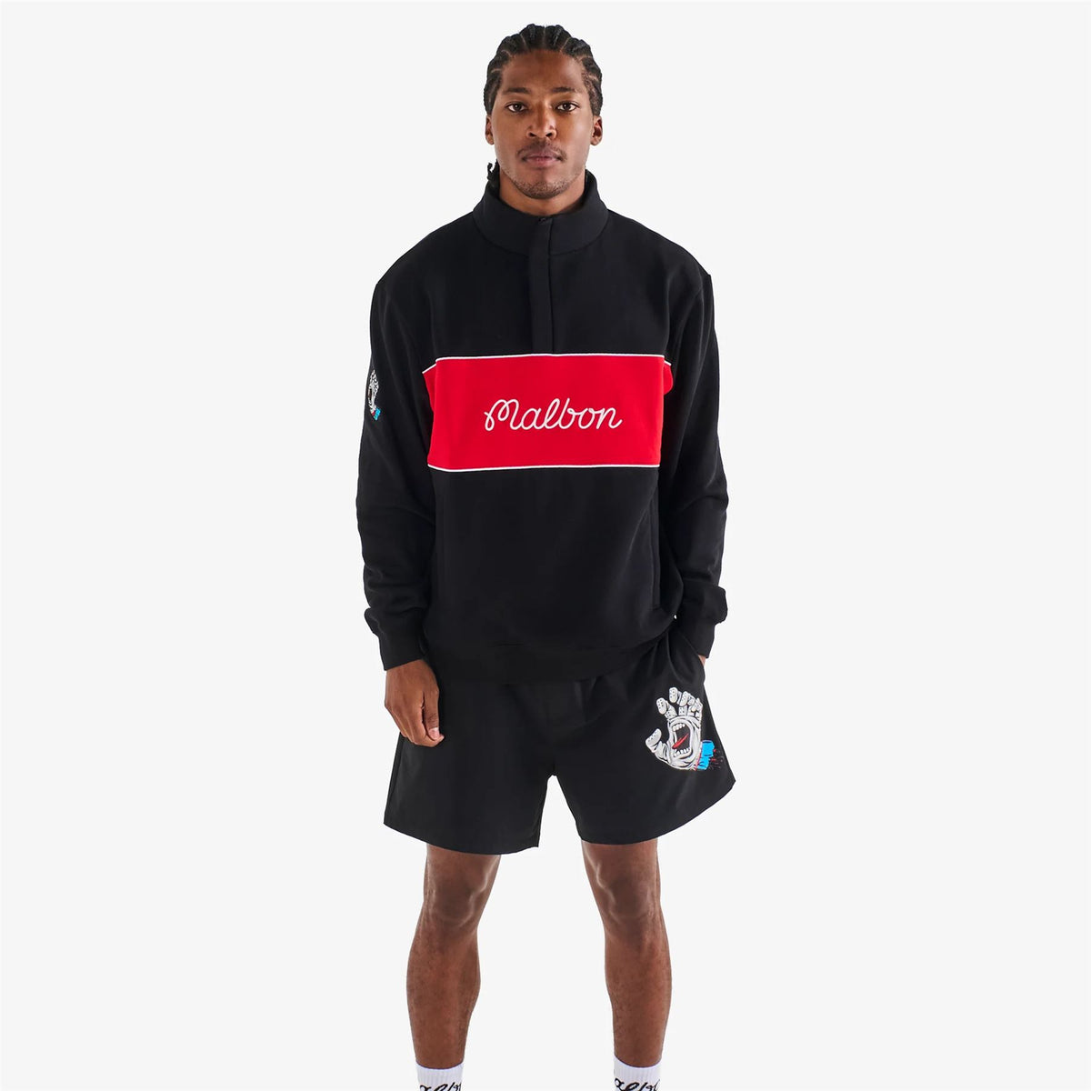 x Santa Cruz Quarter Zip Sweatshirt Black
