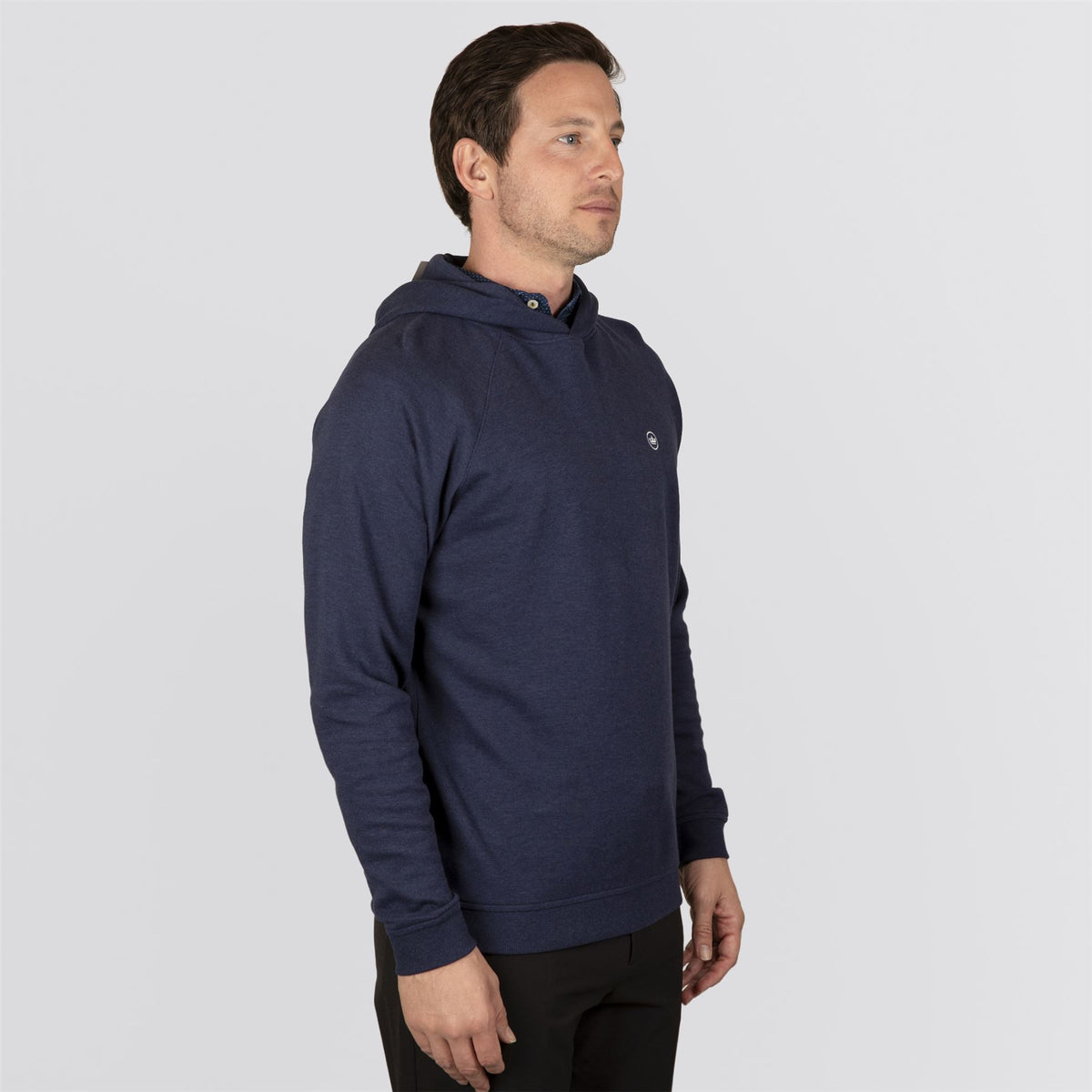 Crown Comfort Knit Hoodie Navy