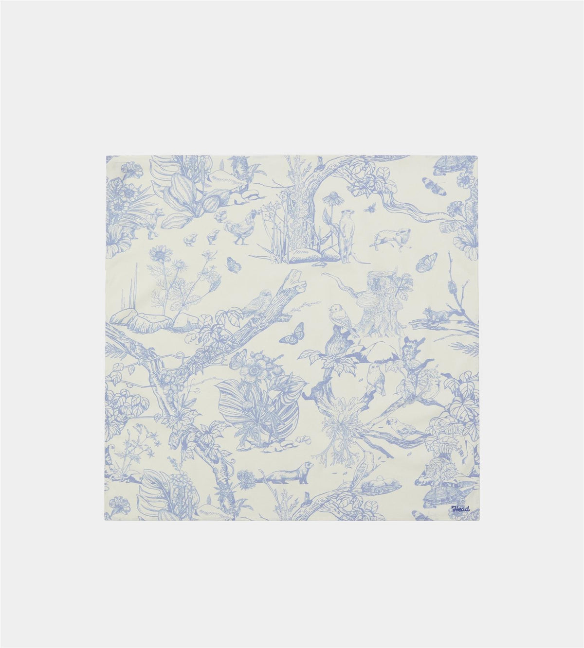Womens Printed Bandana Cream/Blue/Forest