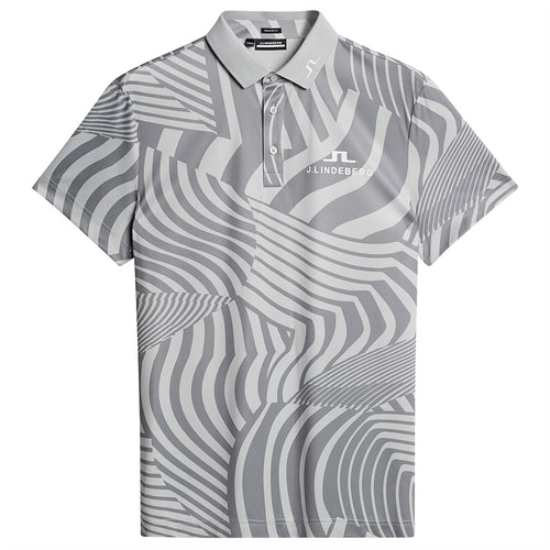 KV Regular Fit TX Jersey Dazzle Wave Print Tour Polo Light Grey - SU24