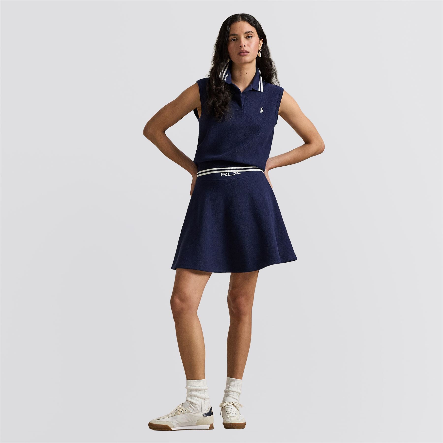 Ralph Lauren RLX Women's Cotton Blend SL Navy/White Splash