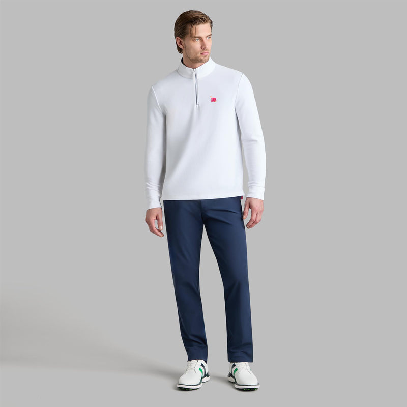 Waffle Knit Quarter Zip Snow