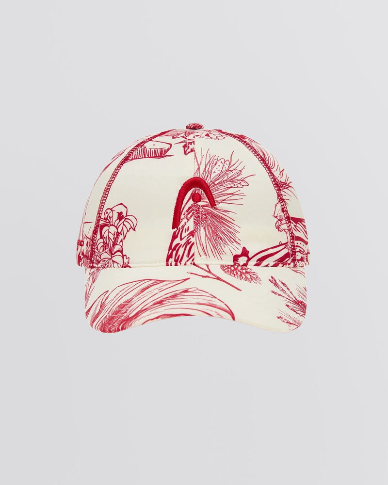 Womens Technical Cap Red Botanical