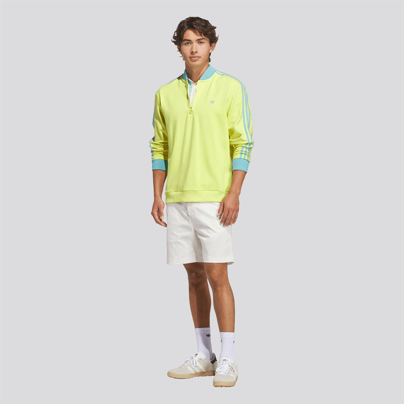 Originals 3-Stripe Quarter Zip Pure Lemon