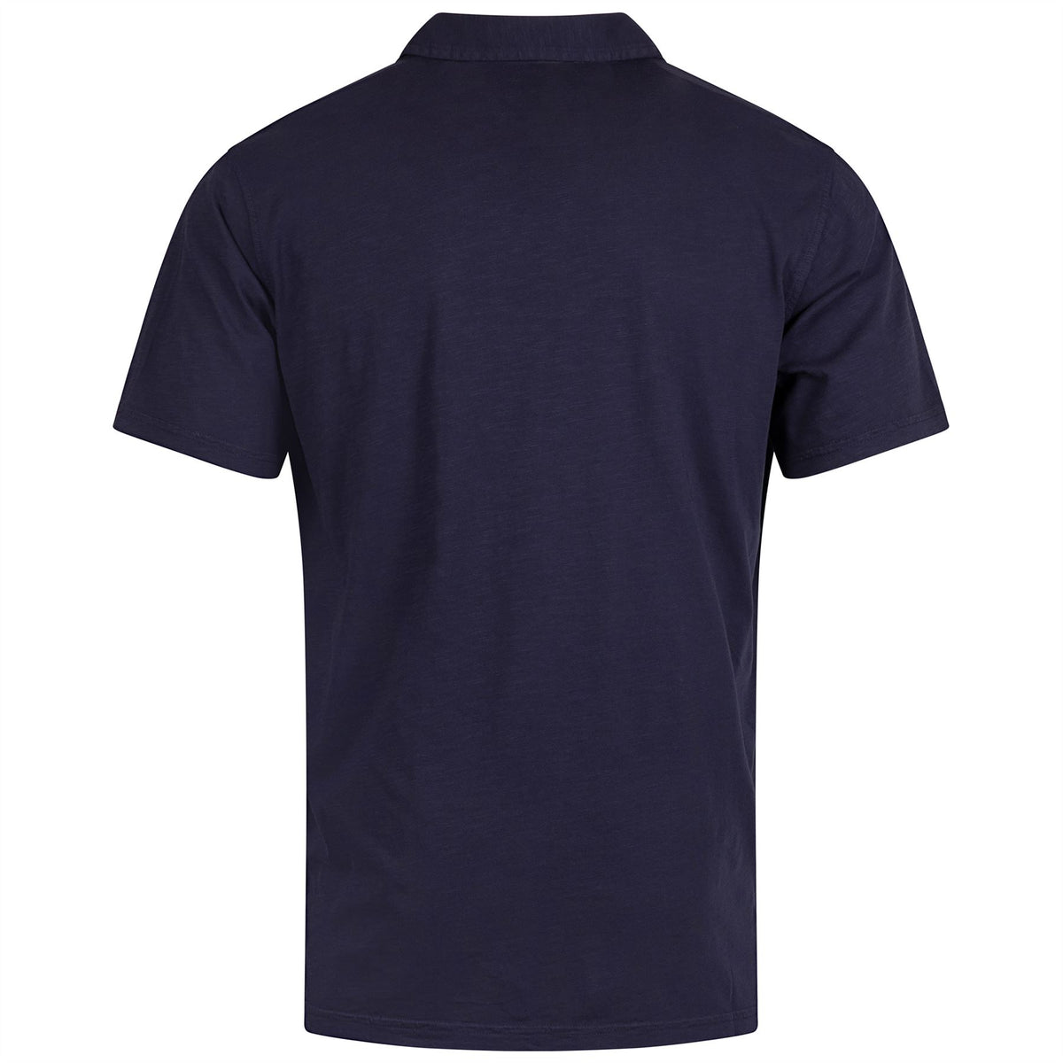 Alpha Slub Johnny Collar Polo Maltese Blue