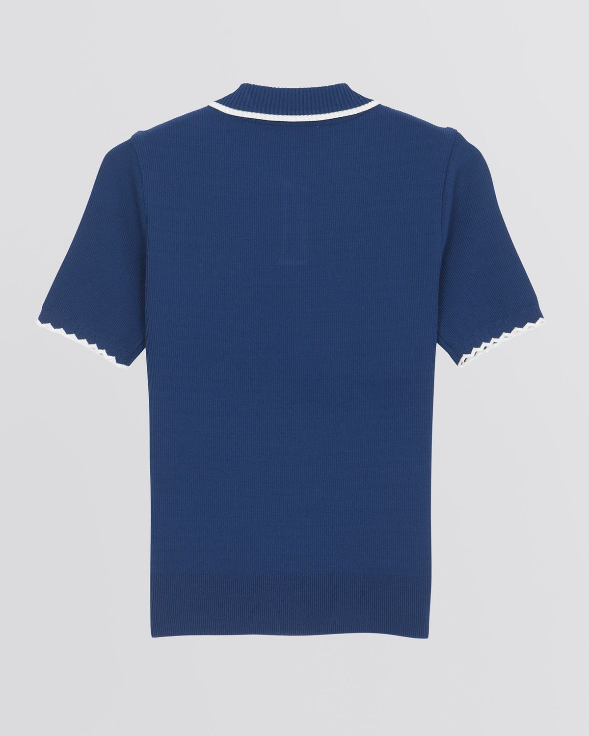 Elodie Short Sleeve Sweater Polo Blue