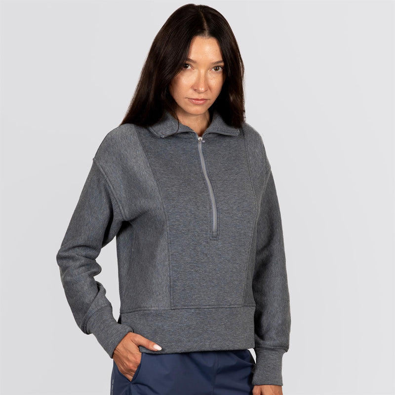 Womens Regan Zip Mock Pullover Stingray