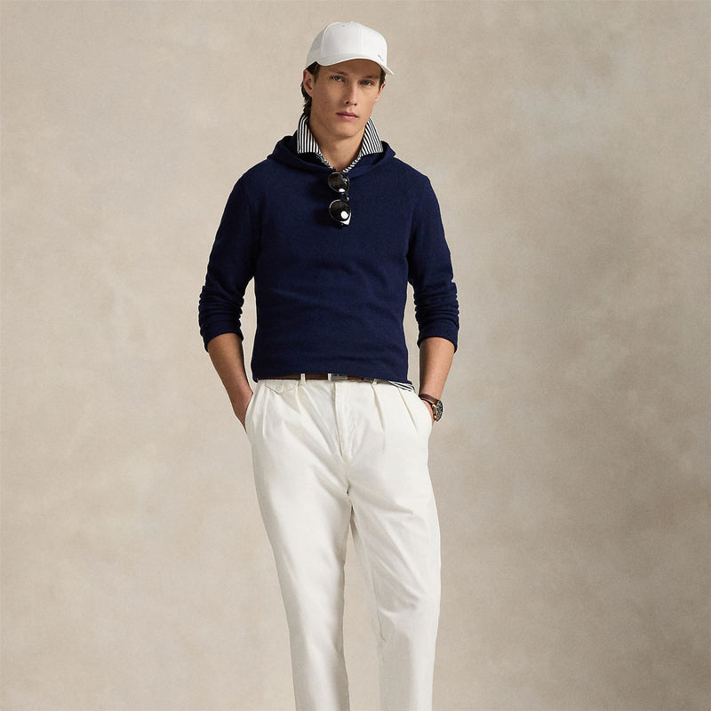 RLX Cashmere Pullover Hoodie Refined Navy