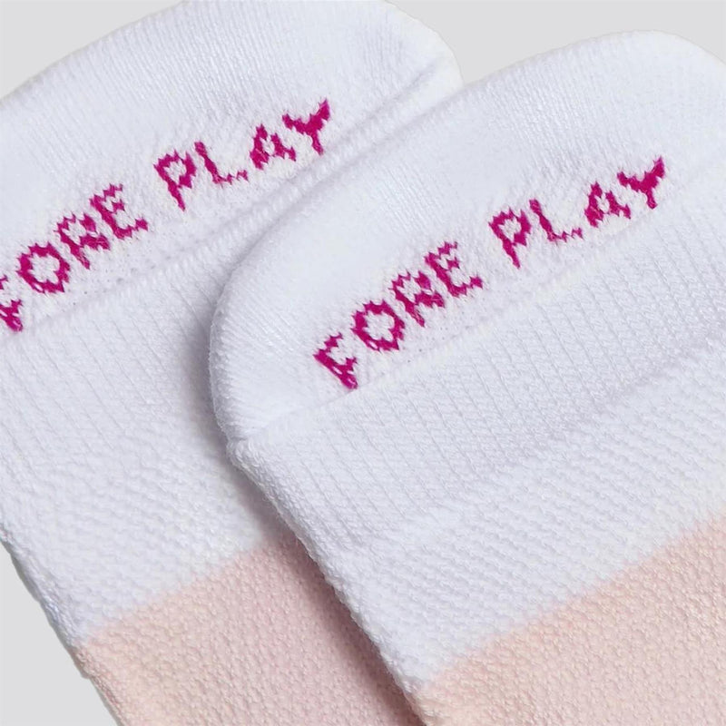 Ombre Stripe Ankle Socks Snow/Knockout Pink