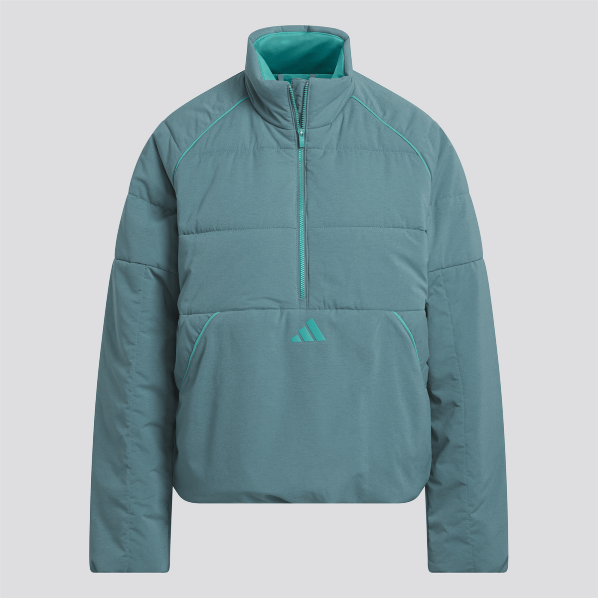 Womens Beyond The Course Twistweave Loose Quarter Zip Jacket Preloved Teal