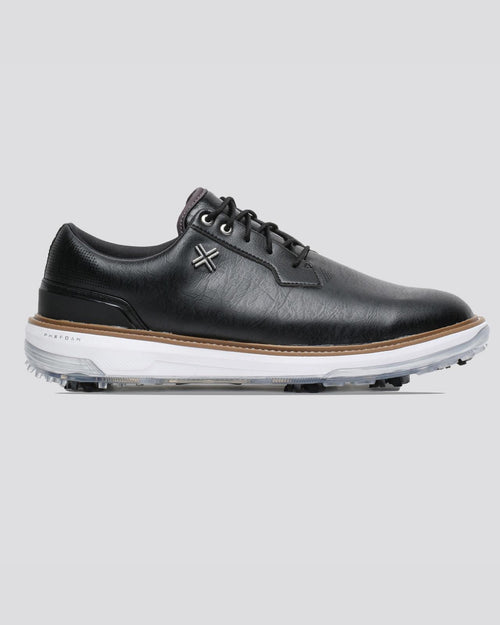 Reserve Classic Tour RS Spiked Golf Shoes Black/White/Tan