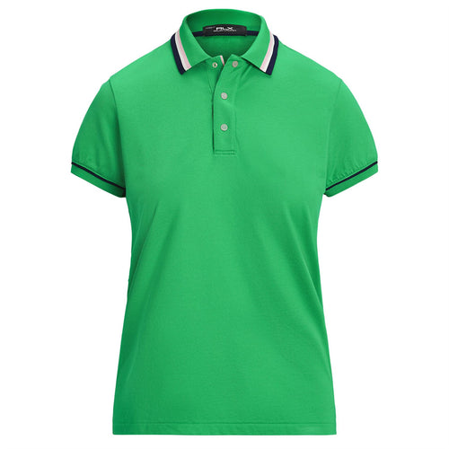 Womens RLX Tailored Fit Val Tour Pique Polo Tiller Green/Navy/White - SS25