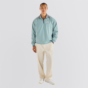 Malbon Dove Quarter Zip Mid Layer Light Blue | TRENDYGOLF USA