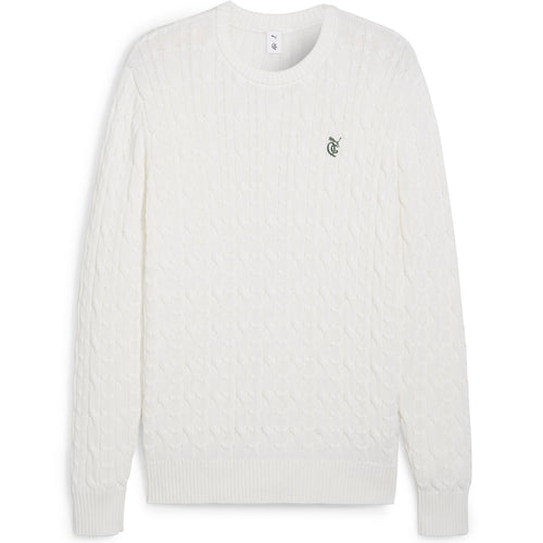 X QGC Cable Knit Sweater Warm White - SS24