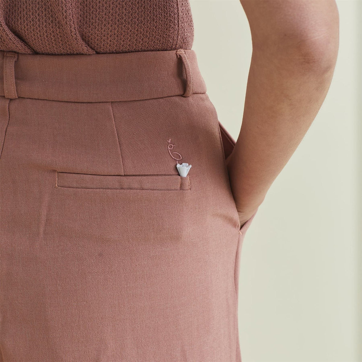 Womens Trouser Shorts Mauve