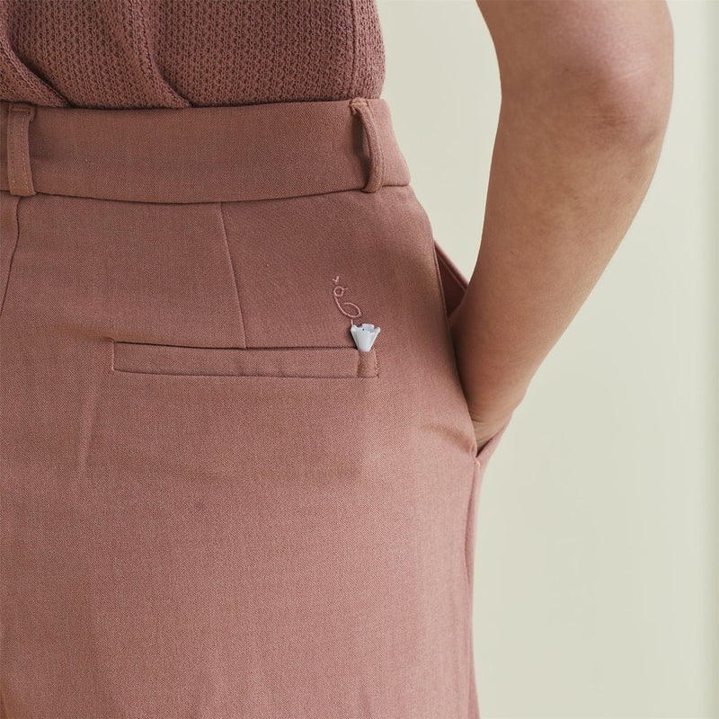 Womens Trouser Shorts Mauve