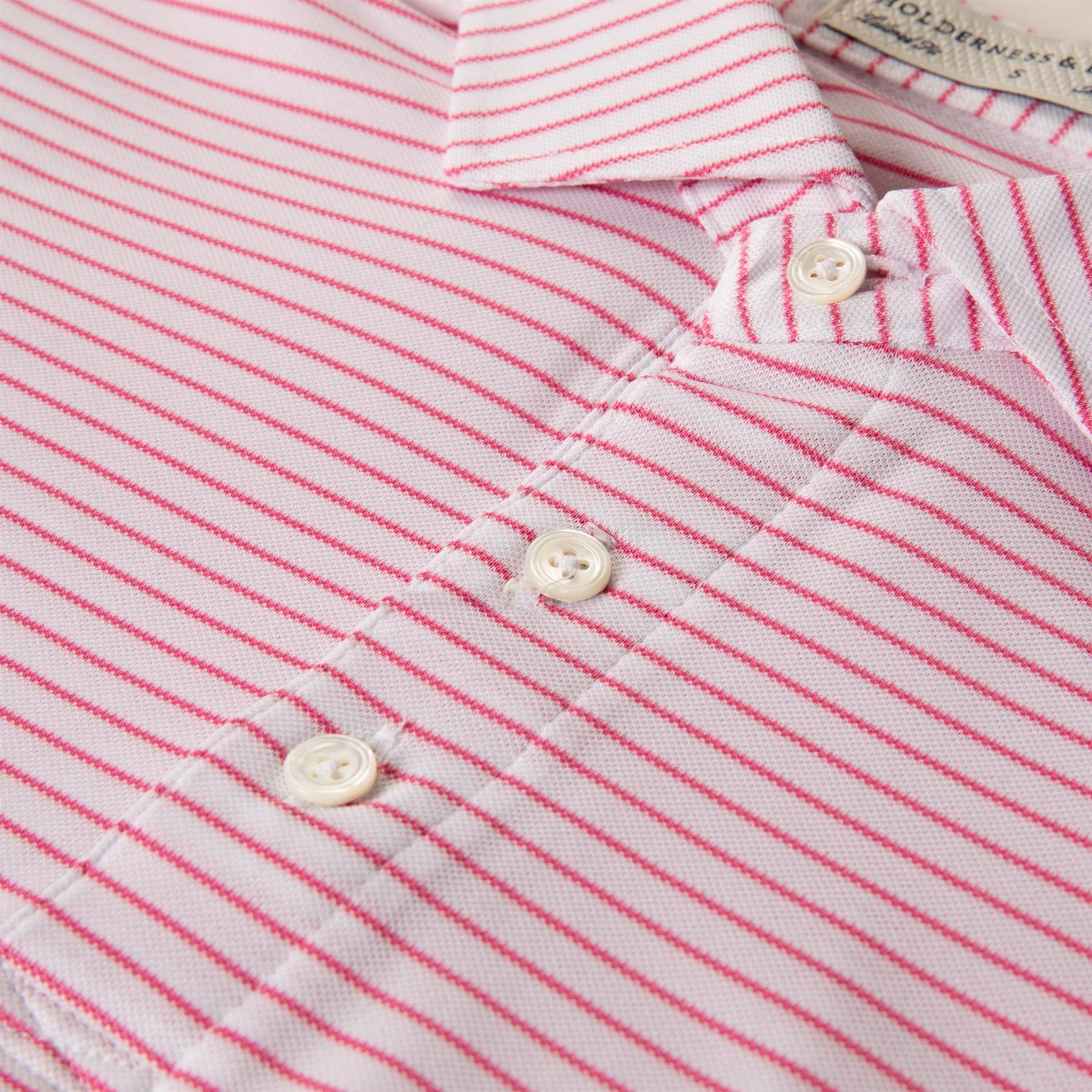 The Gordon Knit Polo White/Regent SS24