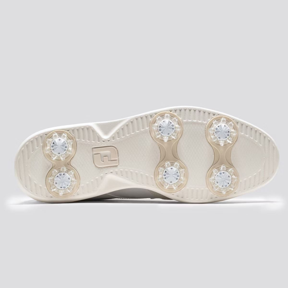 Womens FJ Traditions Cleated Laced Golf Shoes White/Gold