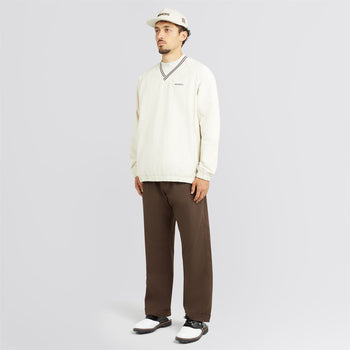 Manors V-Neck Pullover Windbreaker Ivory | TRENDYGOLF USA