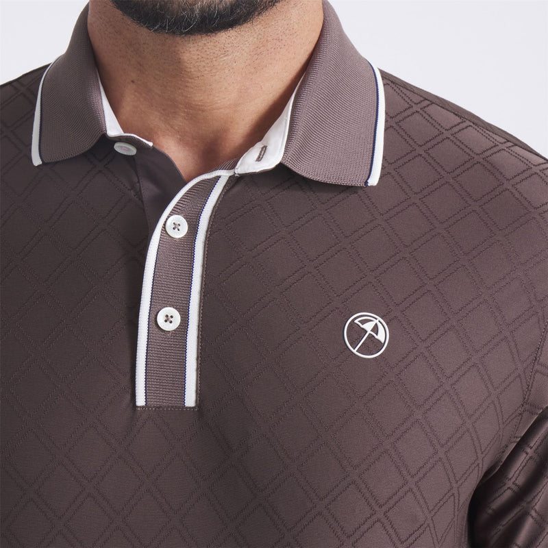 x AP Tipped Jacquard Polo Flat Bronze