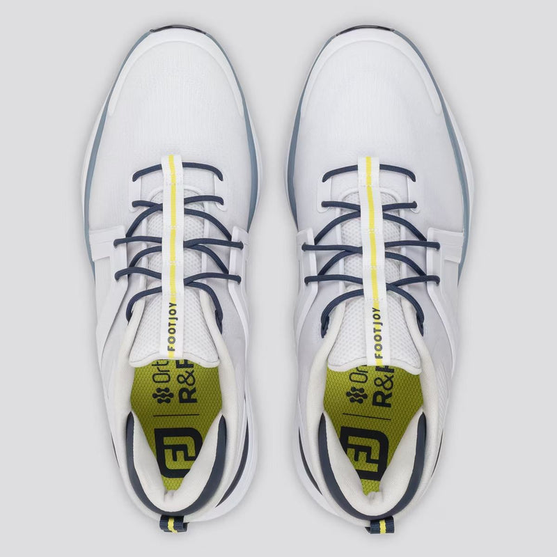 HyperFlex Cleated Laced Golf Shoes White/Blue/Lime