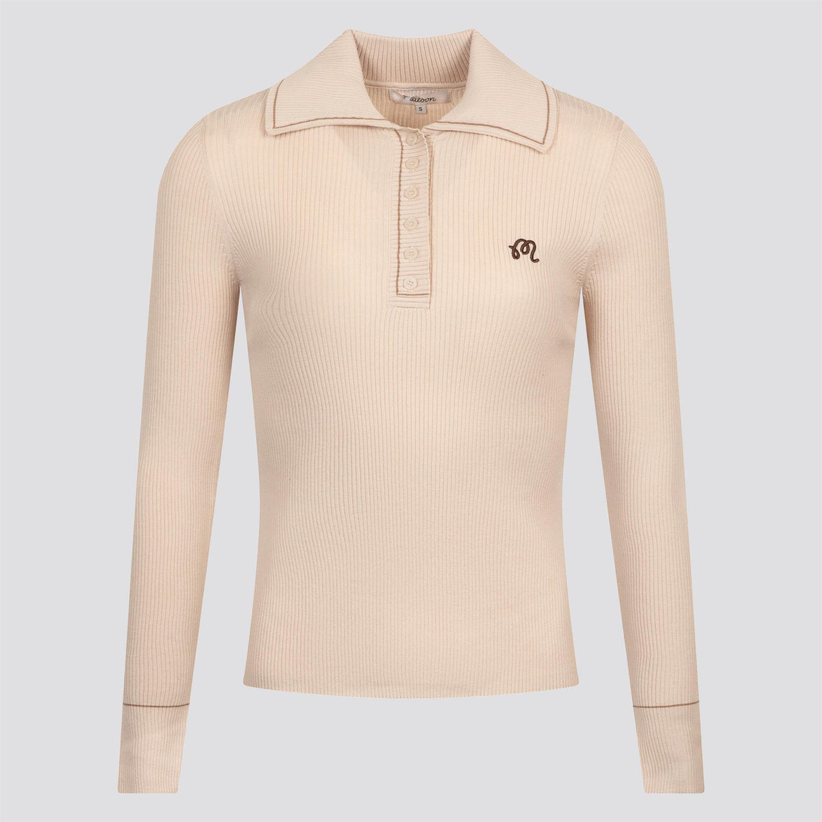 Womens Agatha Knit Polo Dove Grey