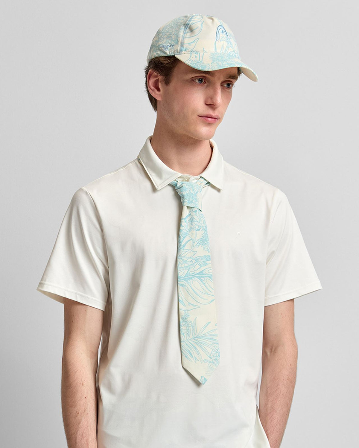 Neck Tie Blue Botanical