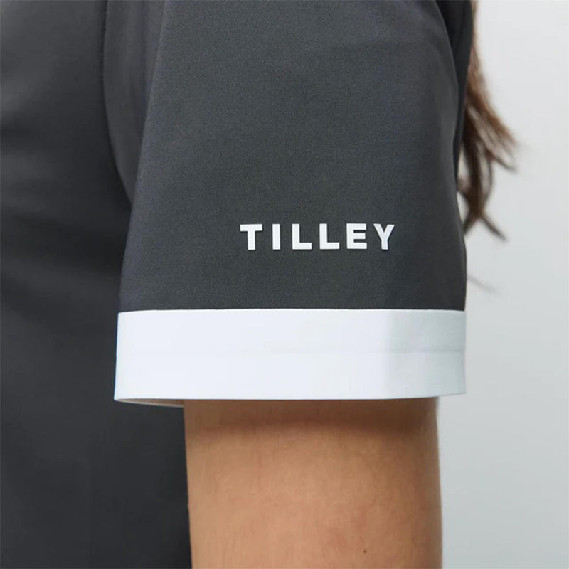 Womens Boxy Polo Navy/White