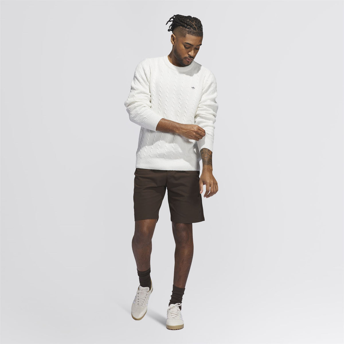 Originals Twistknit Pleated Shorts Dark Brown