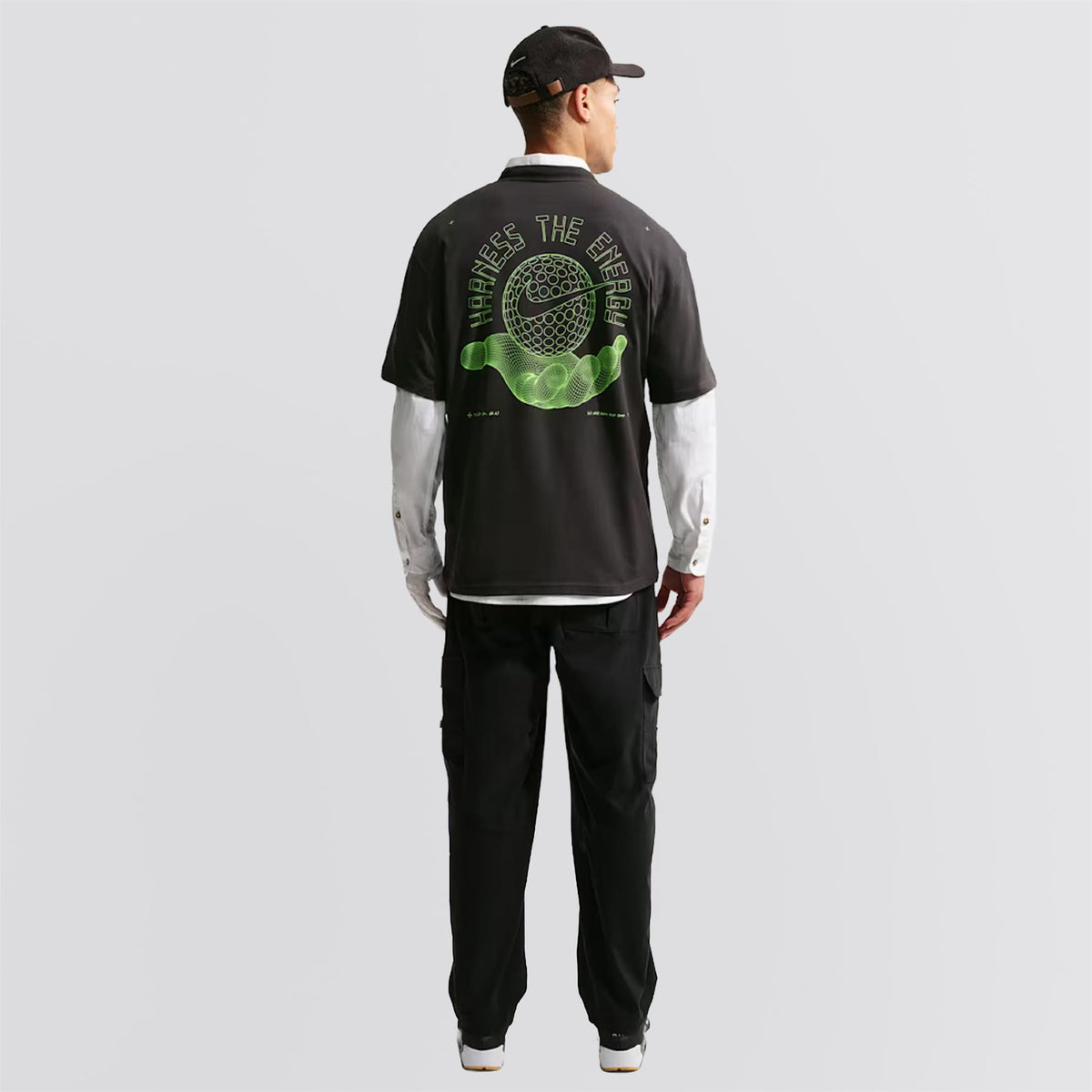 Loose Fit Golf T-Shirt Off Noir