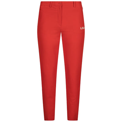 Womens Pia High Stretch US Golf Pants Flame Scarlet