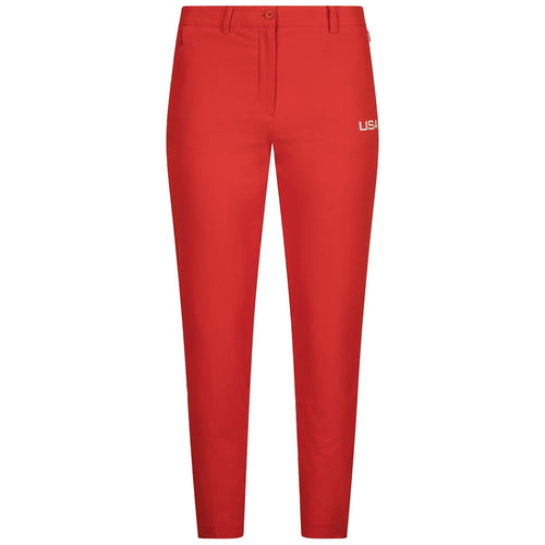 Womens Pia High Stretch US Golf Pants Flame Scarlet - SU24