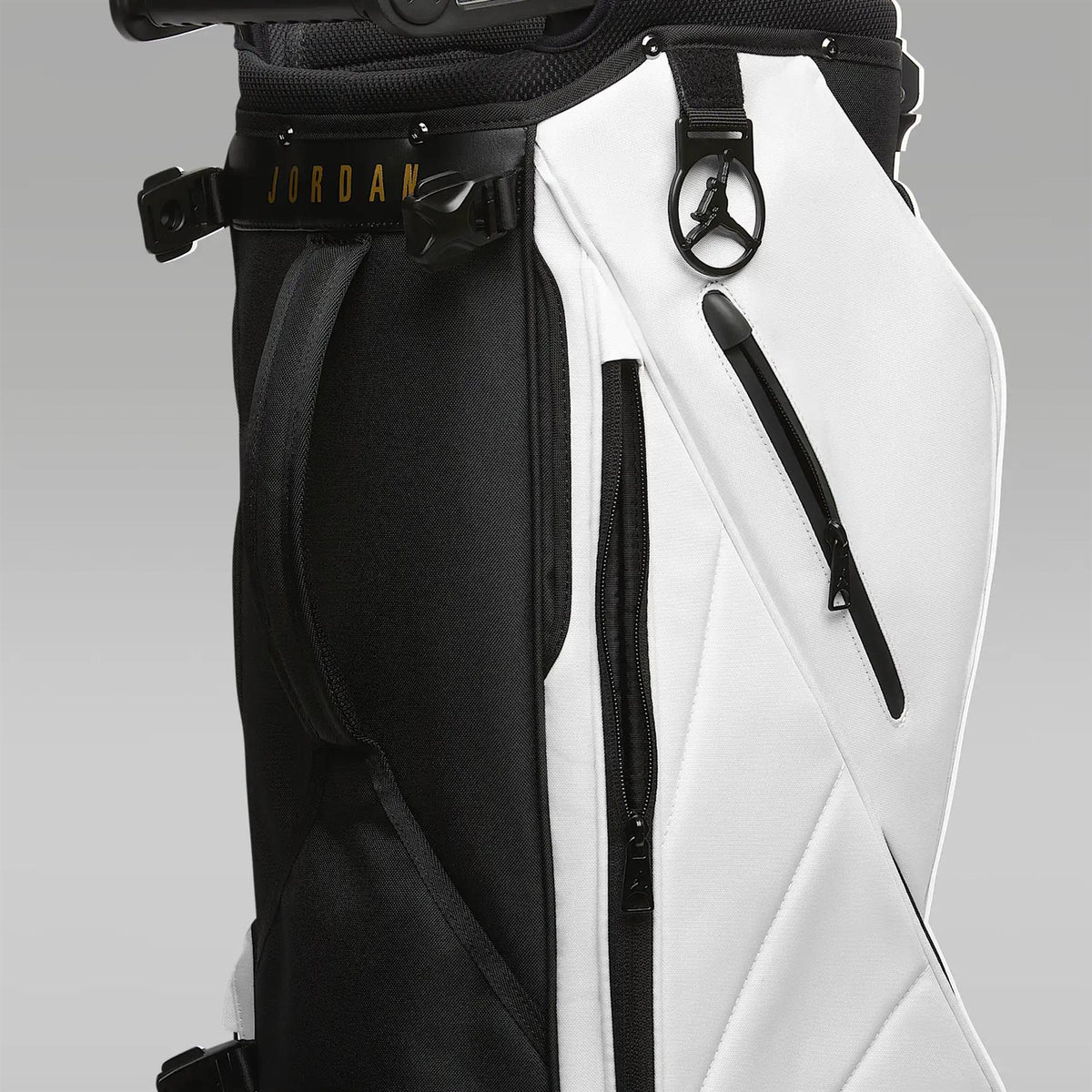 Jordan Fade Away Golf Bag White/Black/Metallic Gold