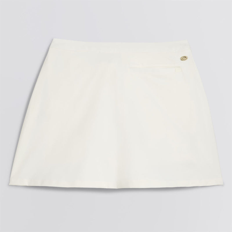 x AP Womens A-Sym Pleat Skirt Warm White