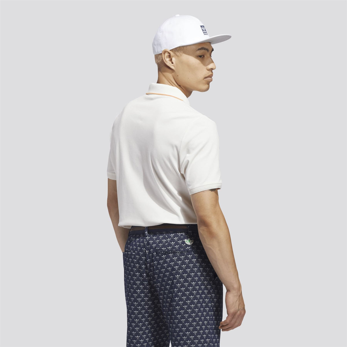 Originals Twistknit Trefoil Polo Chalk White/Dusky Orange