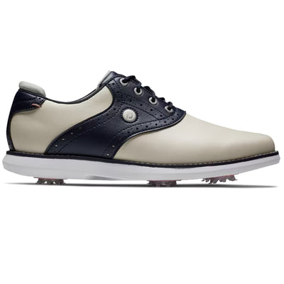 Womens Traditions Spikeless Golf Shoes Vanilla/Navy/White - 2024