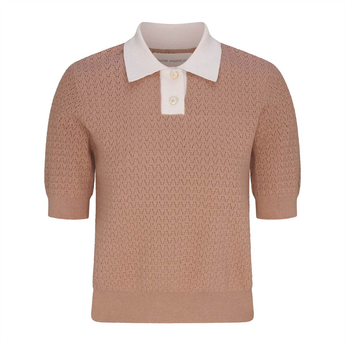 Womens Christy Polo Sand/Pinky White