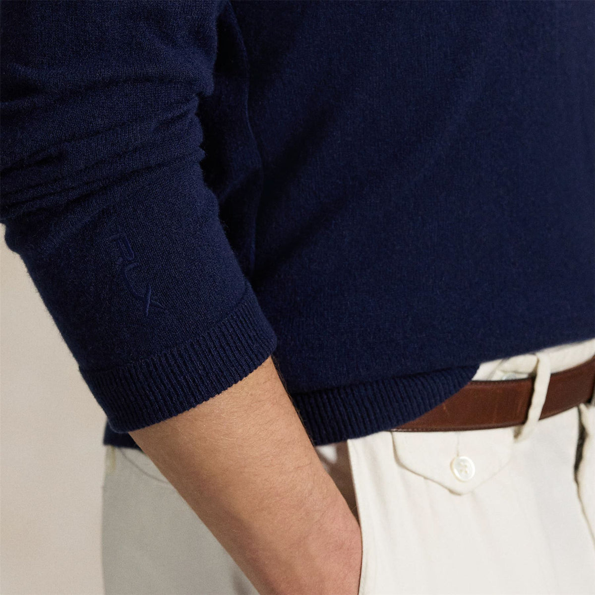 RLX Cashmere Pullover Hoodie Refined Navy
