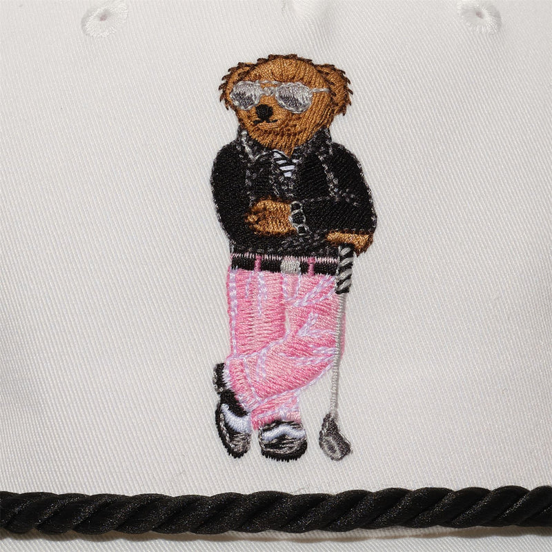 RL Bear High Crown Rope Cap White