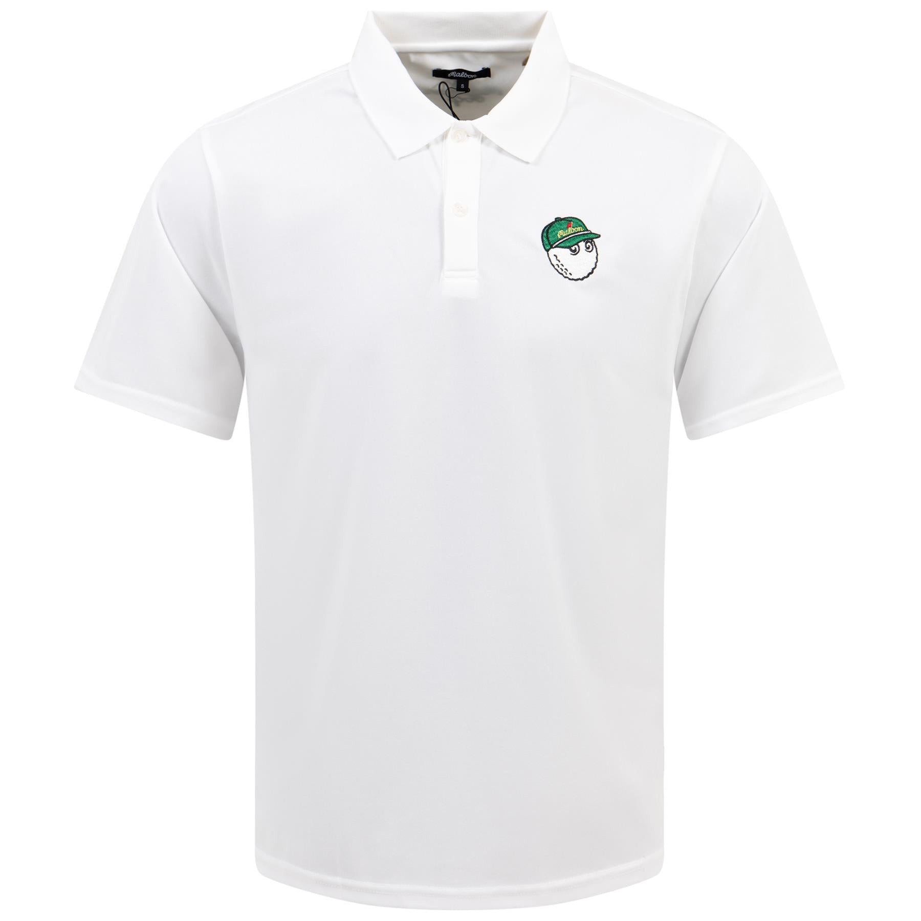 Tシャツ・カットソー Malbon Golf VACATION CLUB PIQUE POLO T-SHIRT WHITE MAN M5221 Malbon Golf Vacation Club T-Shirt White | TRENDYGOLF UK