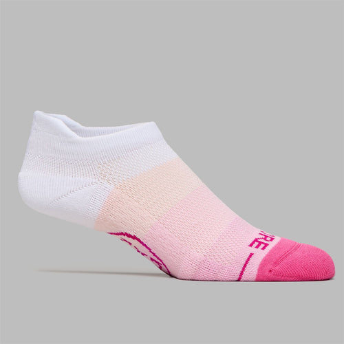 Ombre Stripe Ankle Socks Snow/Knockout Pink