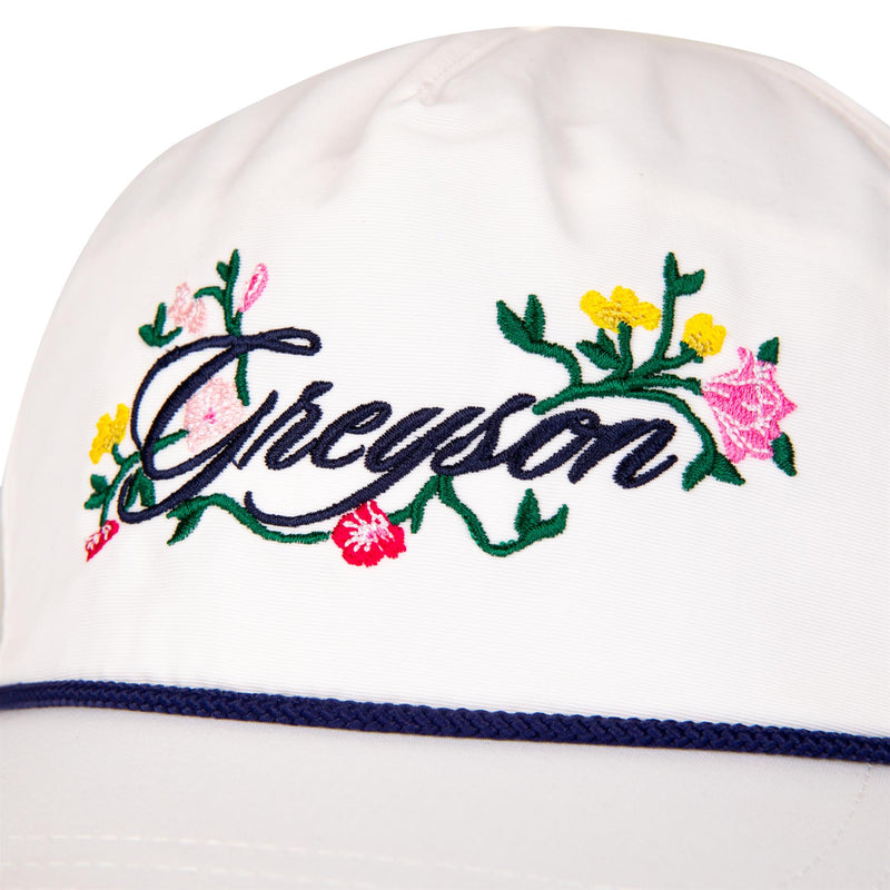 Floral Greyson Rope Hat Arctic