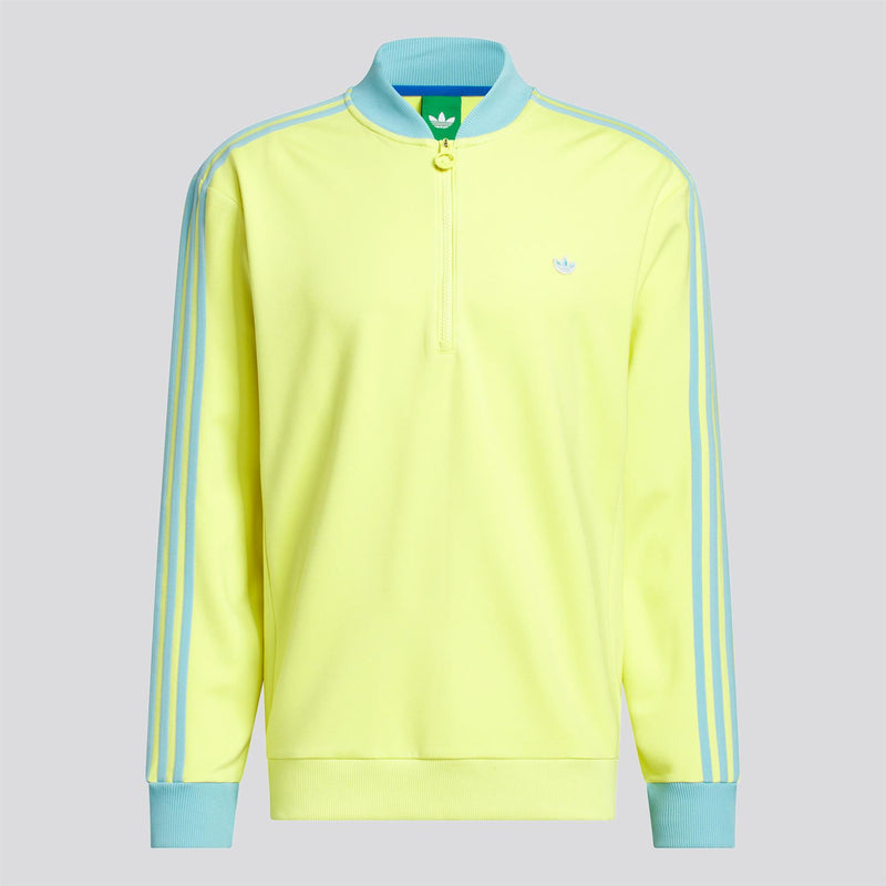 Originals 3-Stripe Quarter Zip Pure Lemon