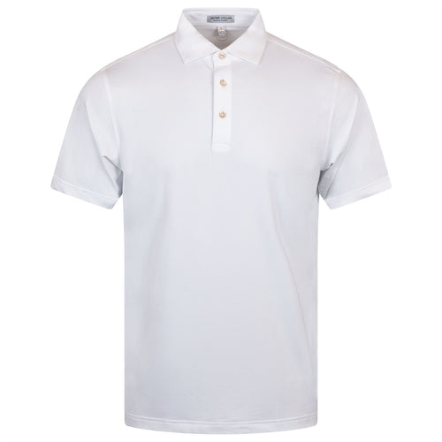 Solid Performance Jersey Polo White - SS25