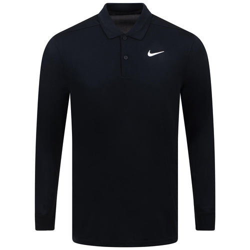 Dri-FIT Victory Solid LS Polo Black/White - AW23