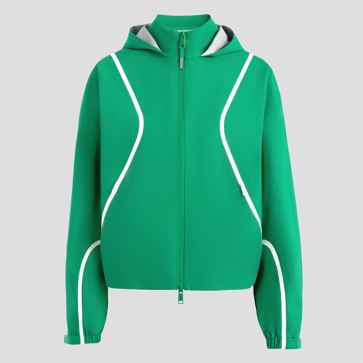 Paneled Waterproof Hooded Jacket Dark Clover
