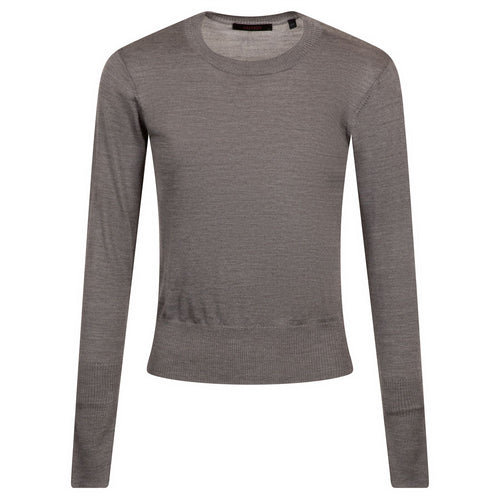 Womens Leith Crew Neck Sweater Gray Heather - AW24