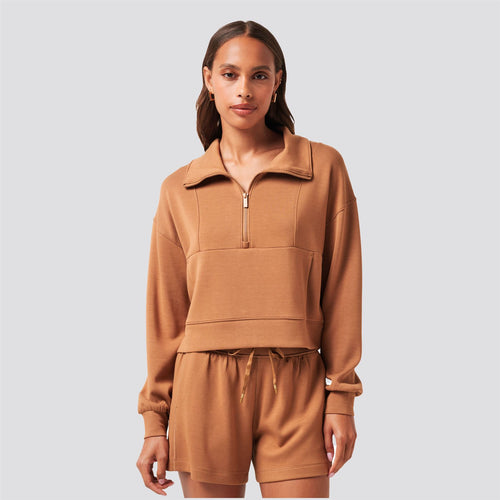 Womens Skyloft Soft 1/2 Zip Chestnut