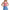 Tailored Fit Sleeveless Mesh Polo Shirt Pink/Blue
