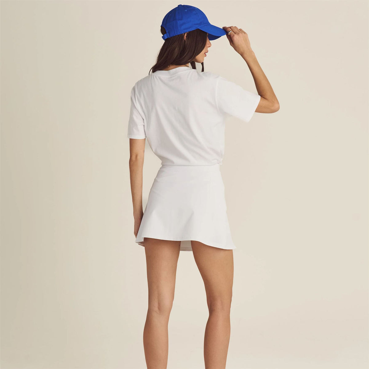 Womens Ella High Waisted Skirt White
